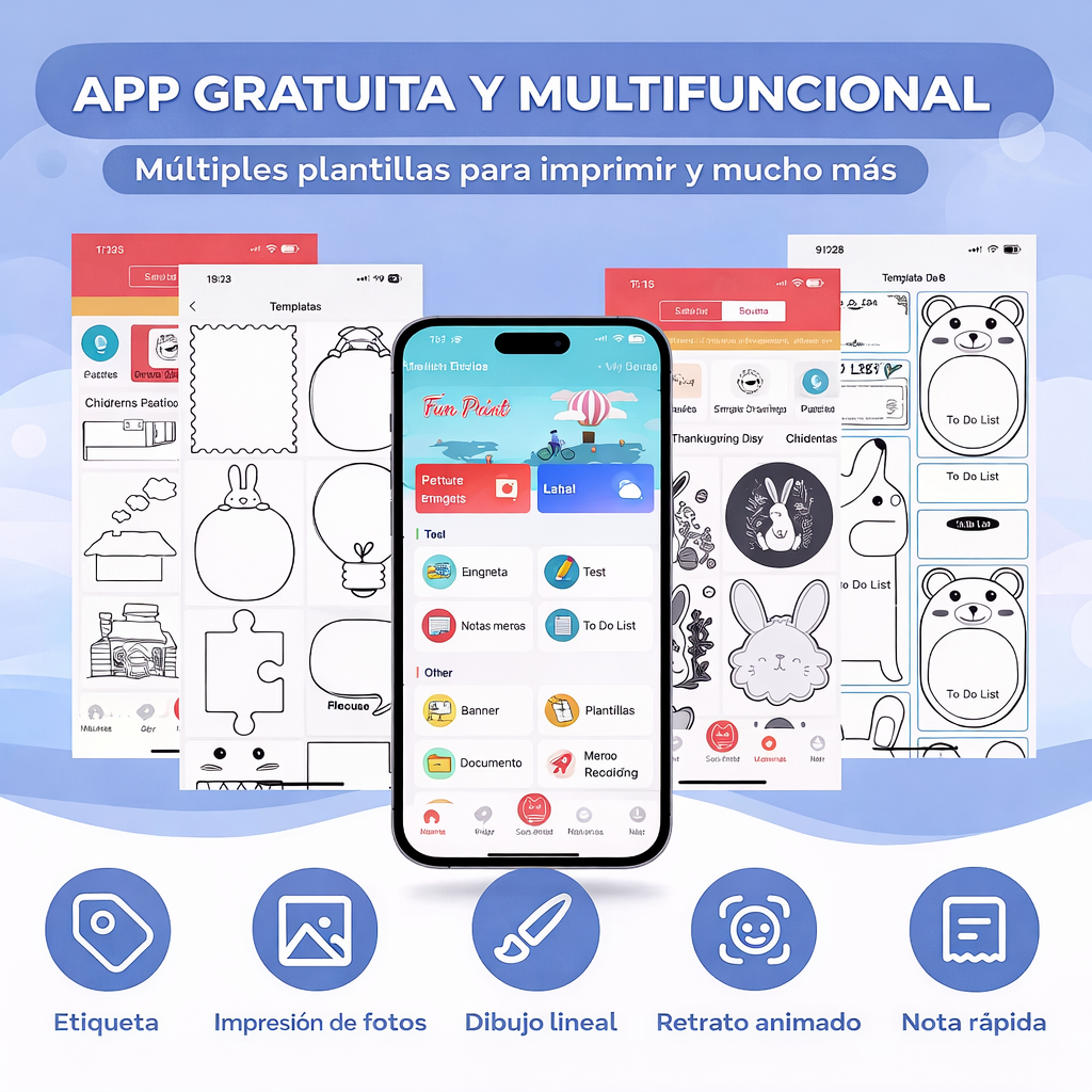 Mini Impresora Portátil Sin Tinta con Bluetooth